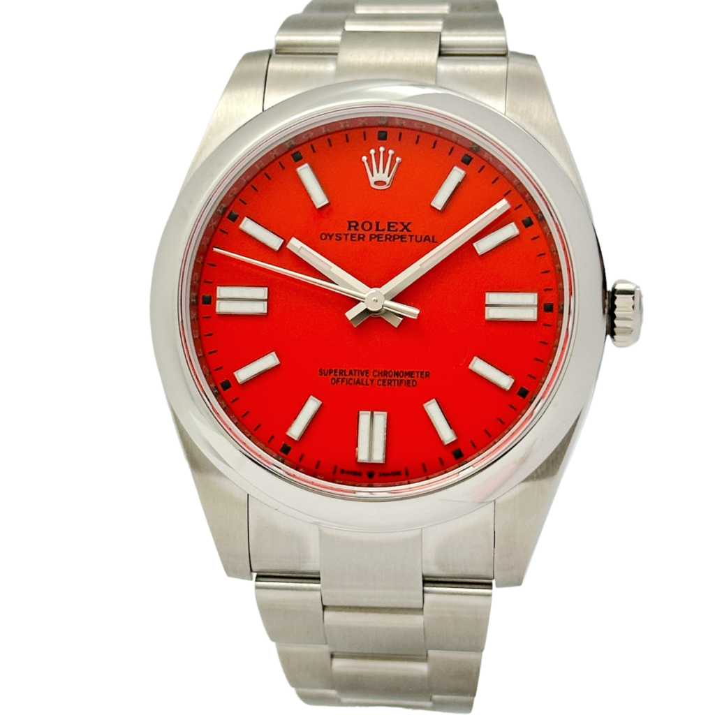 ROLEX OYSTER PERPETUAL RED DIAL 41 SWISSTREASURES SA